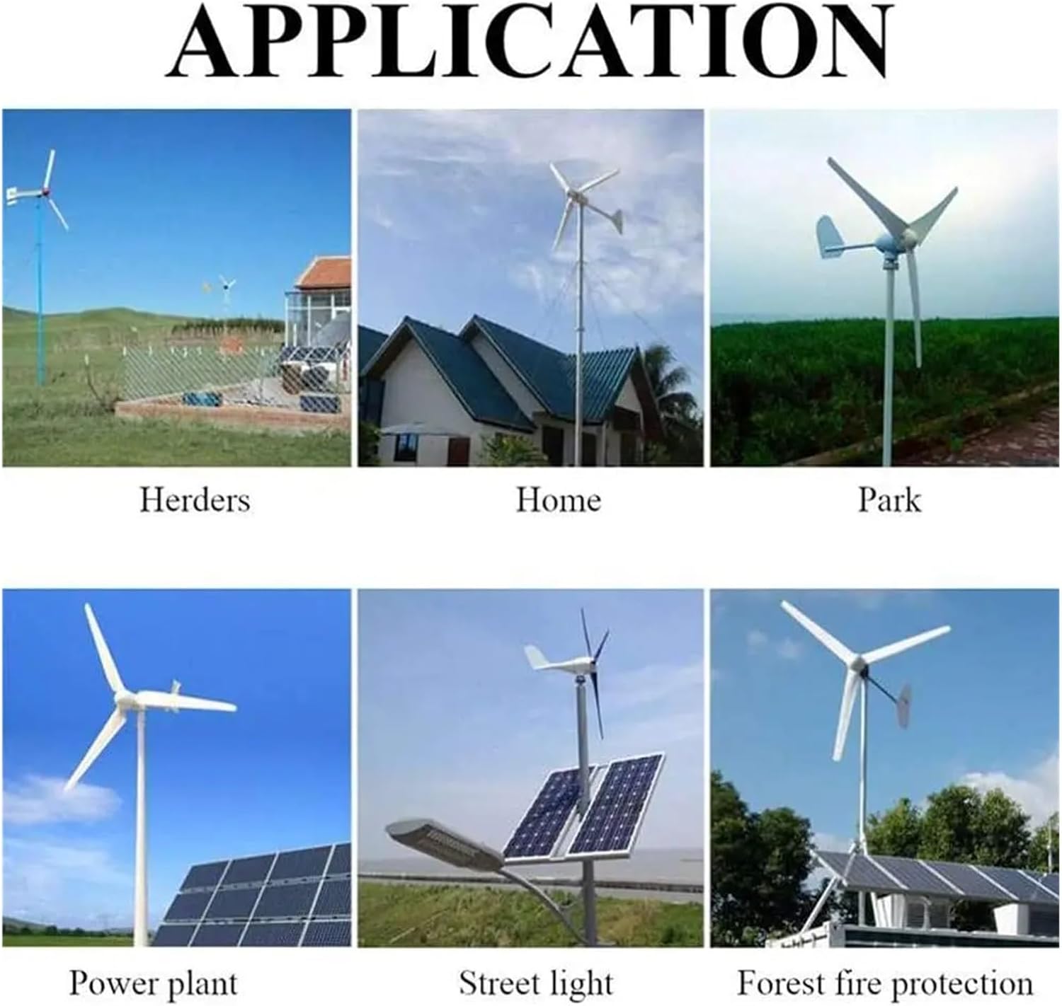 Wind Turbines, AC Three Phase Wind Power Turbine for Home Farm 20KW 12V 24V 48V Windmill Electric nerator(IMPORTACIÓN DC12V_25KW)