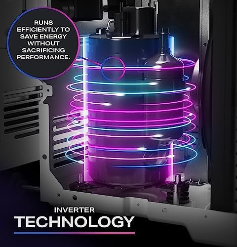 GE Profile ClearView Inverter Window Air Conditioner Unit, 10,300 BTU, U-Shaped Adjustable Depth, Energy Efficient Cooling up to 450 sq ft., Ultra Quiet, SMART Home Capable, Includes Remote, White