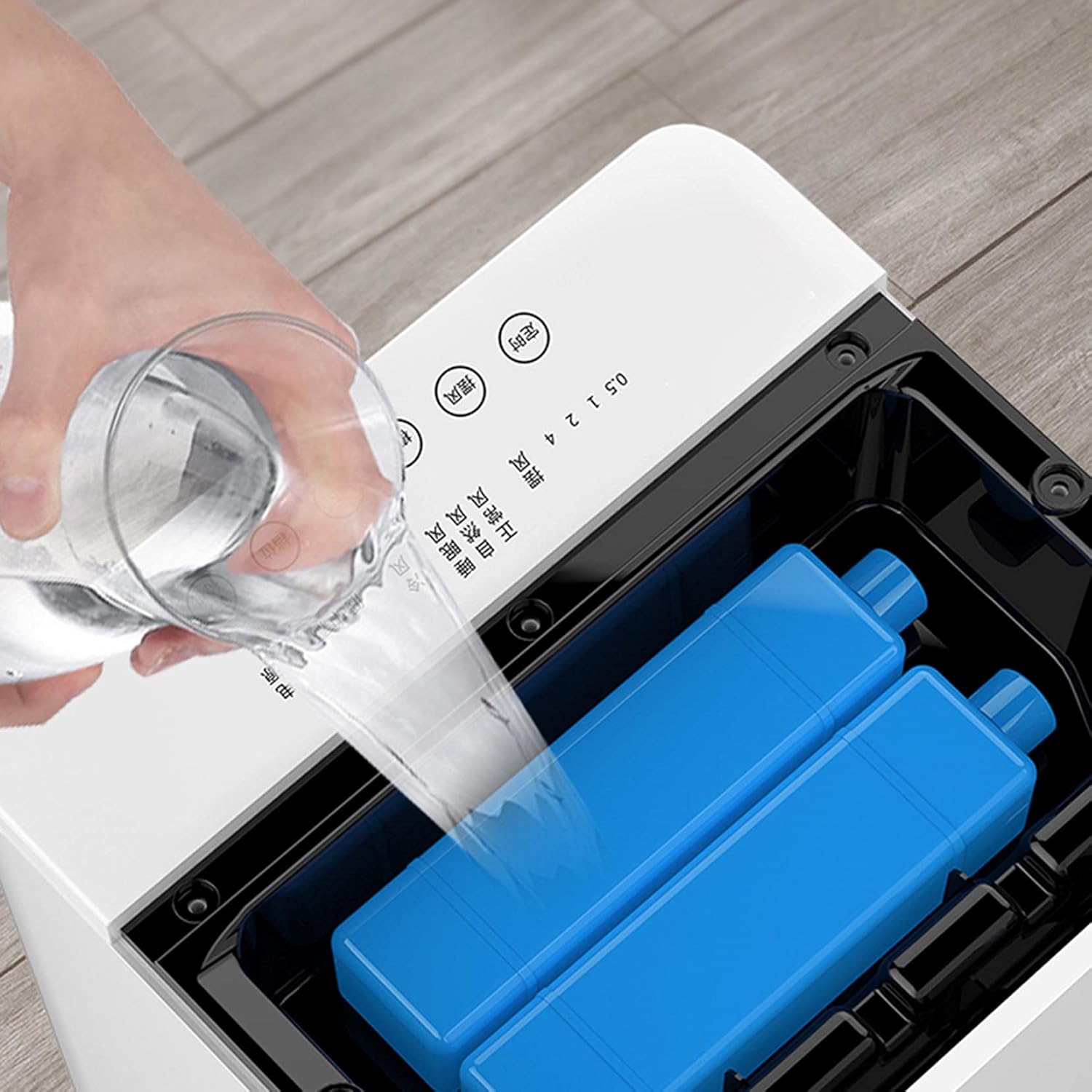 Evaporative Air Cooler Air Conditioner Fan Room Cooler with 2 Ice Trays,Evaporative Coolers for Home Office,Cooler Fan with Universal Wheel,6.5L Water Tank-Remote Control A