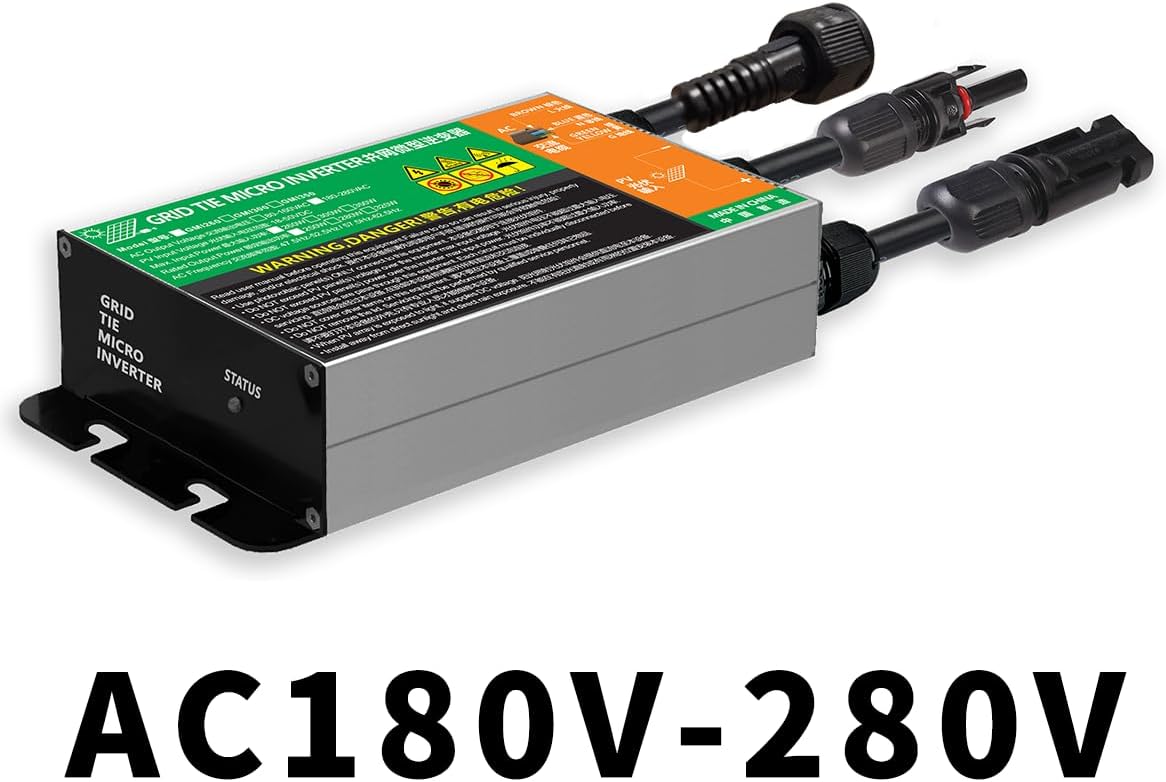 High-Efficiency Grid Tie Solar Inverter with MPPT Technology, 110V Output, for 24V 36V Solar Panel,Versatile 350W/500W/700W, Ideal for Outdoor Active (500, Watts) (700, Watts)