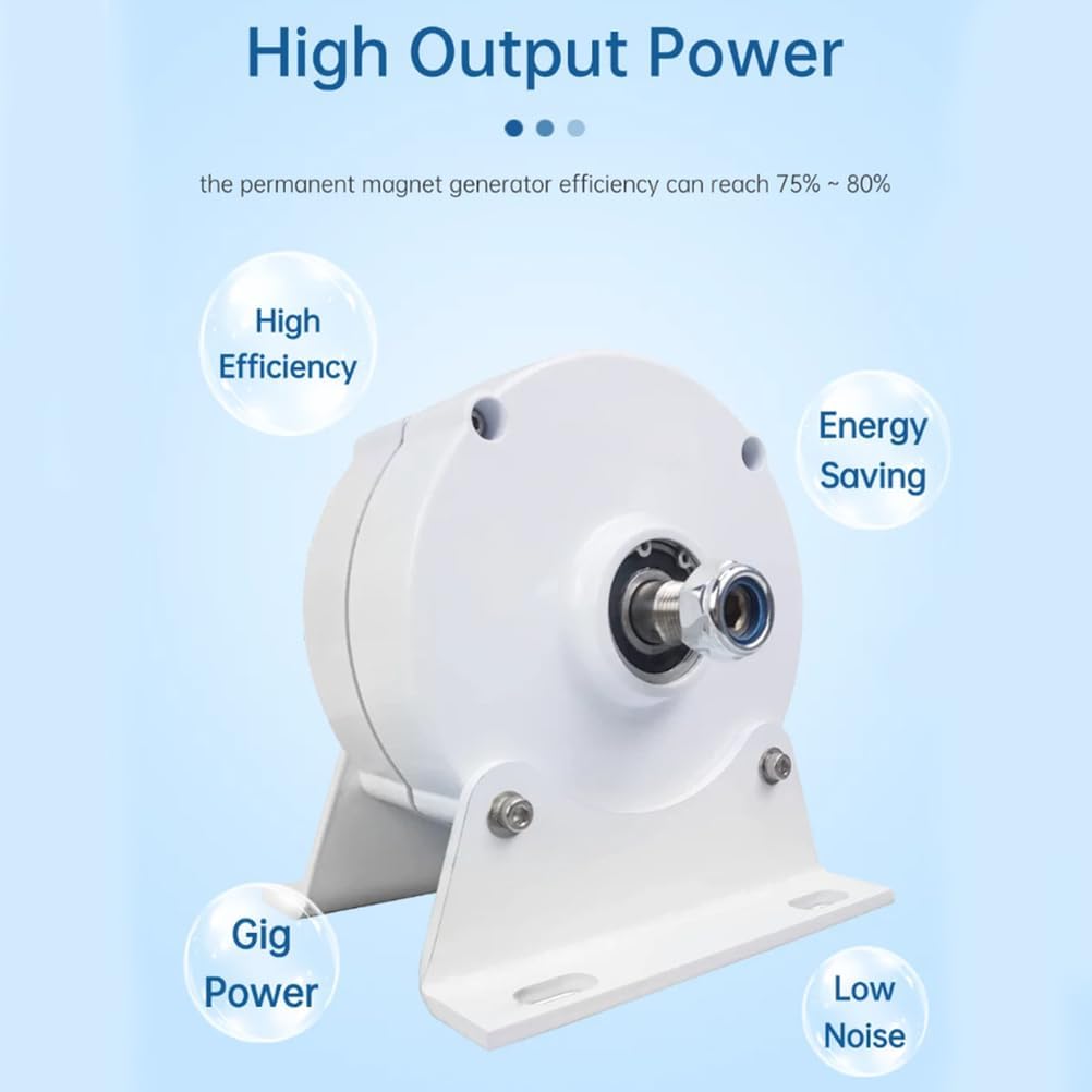 500R/Min Low RPM Permanent Magnet Generator, 9000W 12V 24V 48V 220V Gearless with Base Three Phase AC Alternator Free Energy for Water Wind Turbine