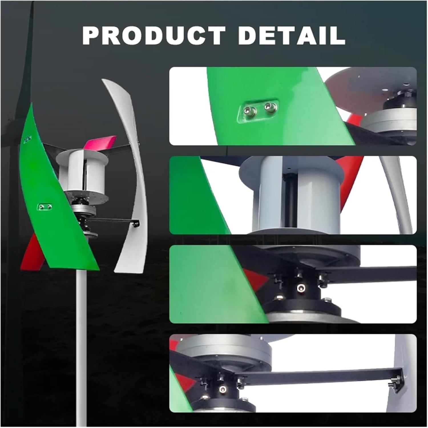 Wind Turbines, 5000W Vertical Wind Turbine Yacht Farm Family Farm Low Wind Speed Starting Wind Turbines(12V)