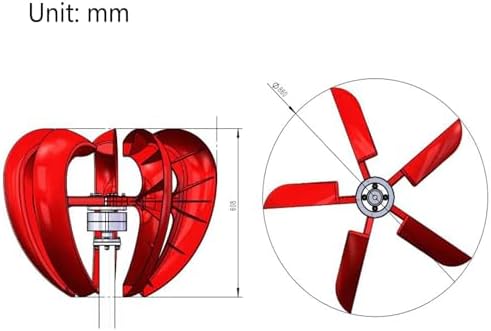 1200W Vertical Axis Wind Turbine with Controller - 12V/24V/48V Permanent Magnet Synchronous Generator for Home Hybrid Wind & Solar Power System - Eco-Friendly Energy Solution