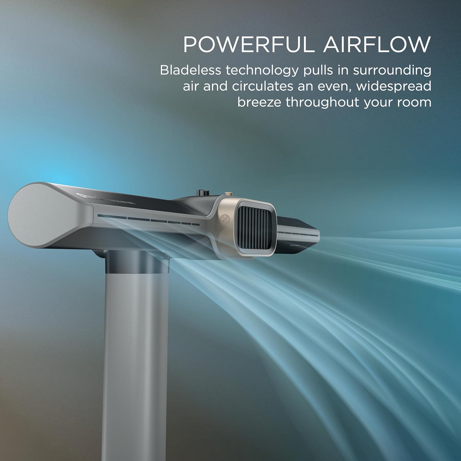 Shark TurboBlade Cool + Heat – 2-in-1 Bladeless Tower Fan & Space Heater for Customizable Year-Round Indoor Use, Bedroom, Living Room, & Office | Powerful Cooling + Rapid Room Heating, Charcoal, TH202