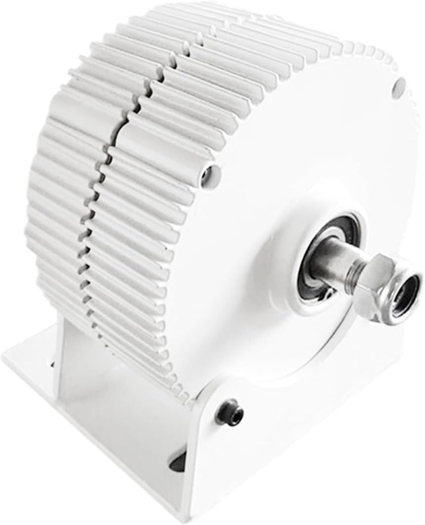 Wind Turbine Generator 1000W Low Speed 12V 24V 48V Gearless Permanent Magnet Wind Turbine Generator Industrial Energy(with Base,48V_1000W)