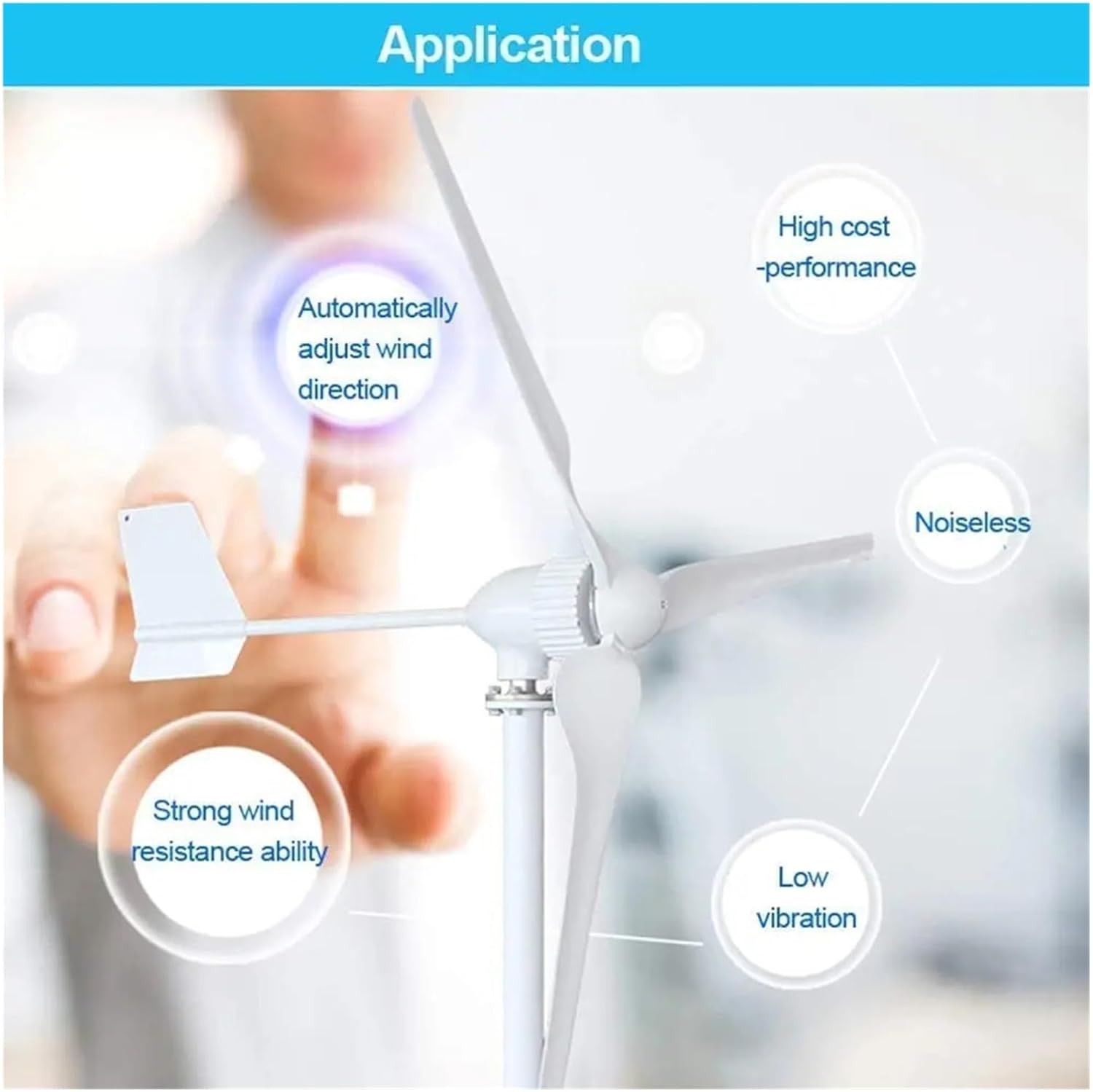 Wind Turbines, AC Three Phase Wind Power Turbine for Home Farm 20KW 12V 24V 48V Windmill Electric nerator(IMPORTACIÓN DC12V_25KW)