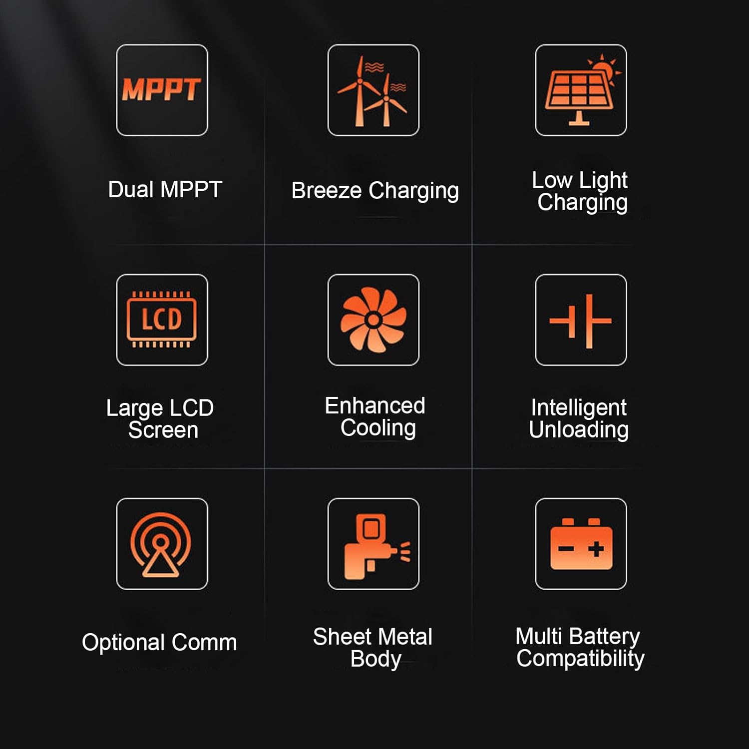 aqxreight Wind Solar Hybrid MPPT Charge Controller, 600W Wind and 400W Solar Panel Controller with Boost Unload Function, for Wind Solar Hybrid Street Lights and Home System