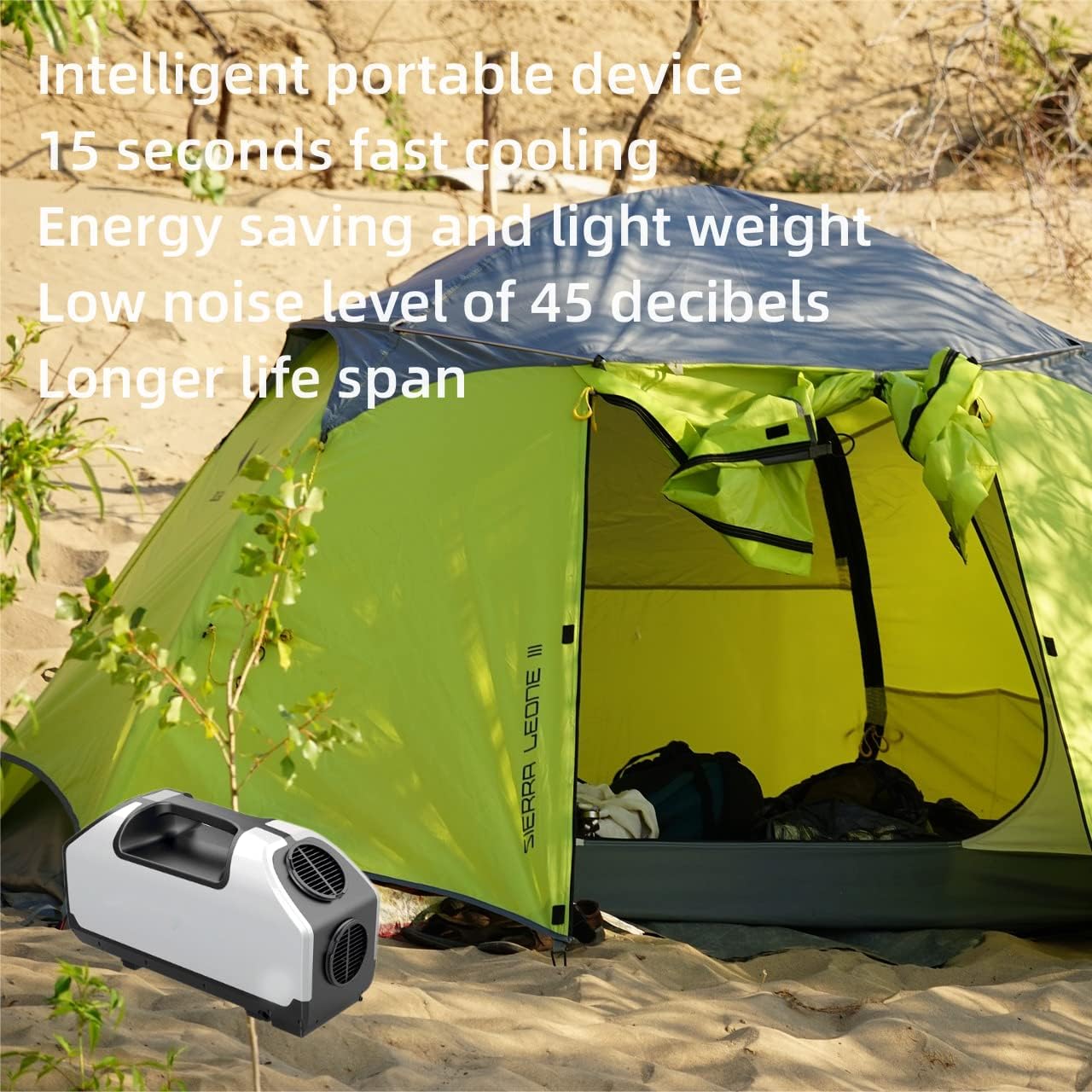 Tent air conditioner, New energy portable tent electric air conditioner, DC24v,2388btu,variable frequency fully automatic adjustment