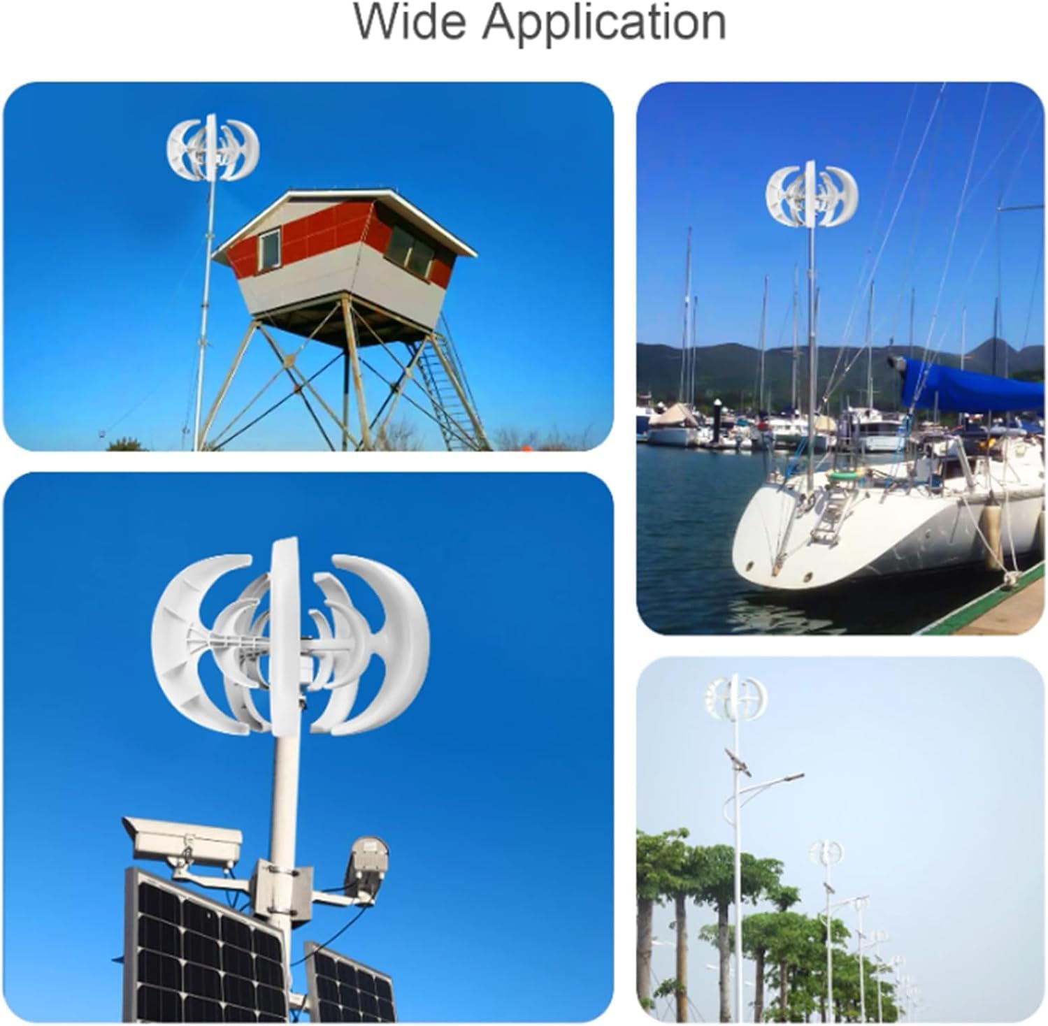 CAJUCA Wind Turbine Generator Kit,8000W 12V 24V Wind Power Generator,with Controller 5 Blades Windmill Generator Wind Turbine Kit