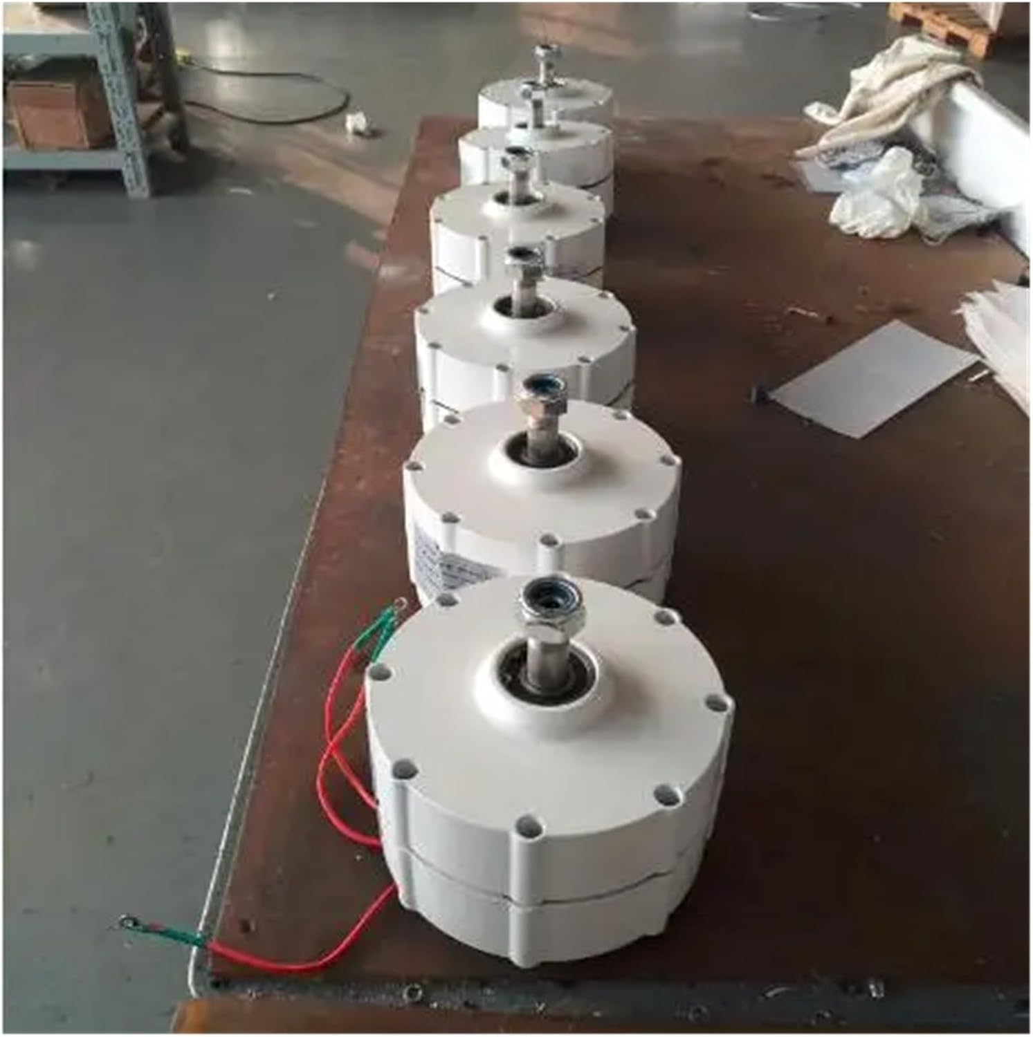 Wind Turbines, Three Phase Permanent Magnet nerator 500W PMG Alternator with DC Controller for Horizontal Or Vertical Wind Turbine(No Base,Double Shaft_48V)