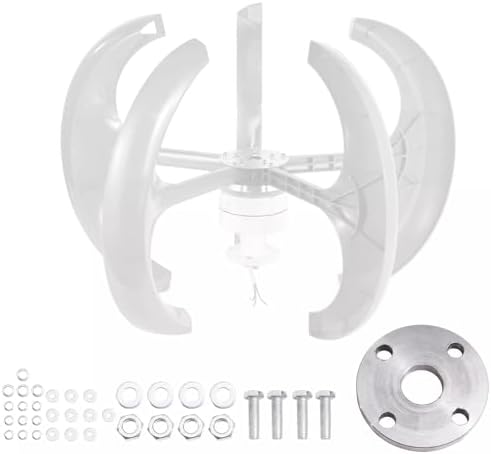 3000W Vertical Axis Wind Turbine Generator - 12V/24V 5-Blade Low-Noise Maglev Design for Landscape & Street Lighting - Durable Nylon Fiber Blades, Electromagnetic Brake