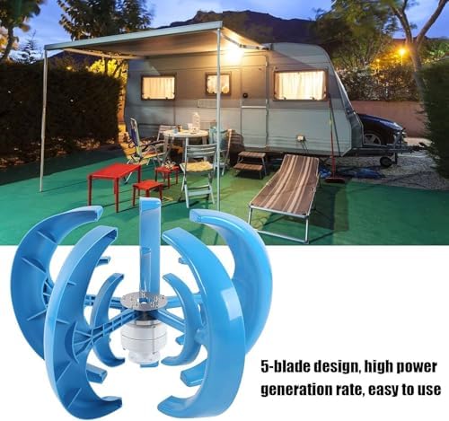 12V Home Wind Turbine Kit - Horizontal DIY Generator with Blades & Controller - Vertical Axis Wind Power System, Three-Phase Permanent Magnet for Renewable Energy Solutions