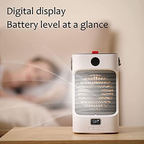 3-in-1 Portable Air Conditioner Fan, Personal Evaporative Cooler, USB Rechargeable Desktop Cooling Fan, Desk Cooling Fan for Bedroom, Dorm, Travel, Office