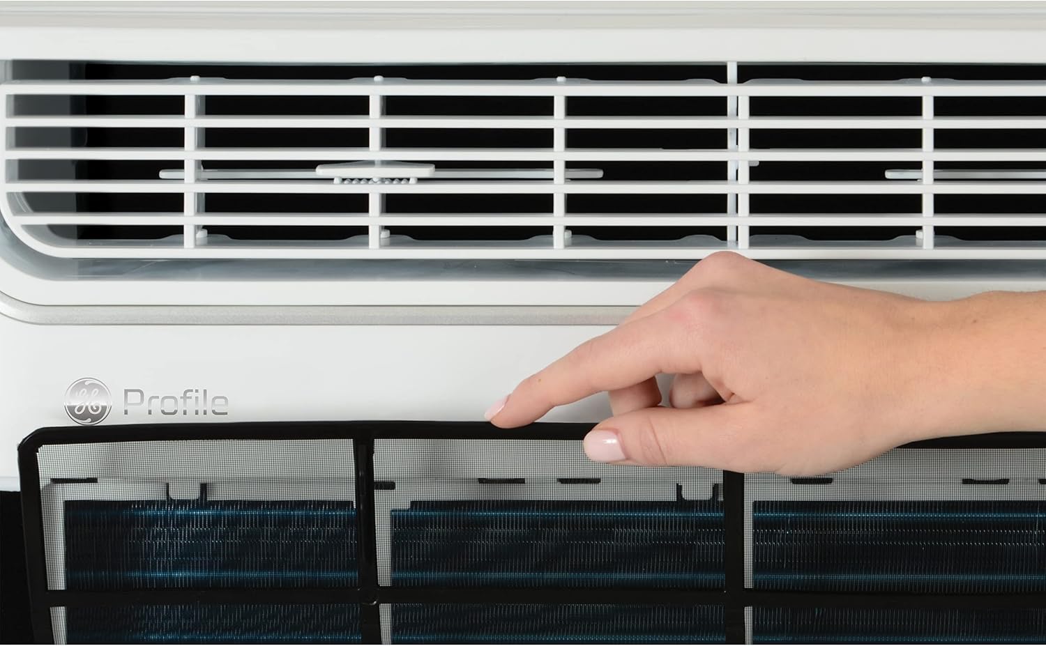 GE Profile Inverter Window Air Conditioner Unit 8,000 BTU with Energy Efficient AC Cooling up to 350 sq ft., Ultra Quiet, SMART Home Capable, Includes Remote and Install Kit, White