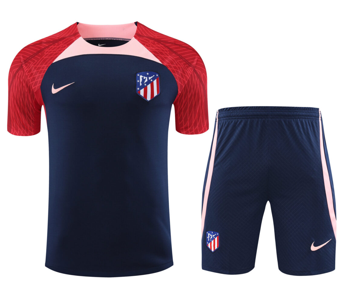 Conjunto de calentamiento Atlético de Madrid azul oscuro y rojo - NewNow