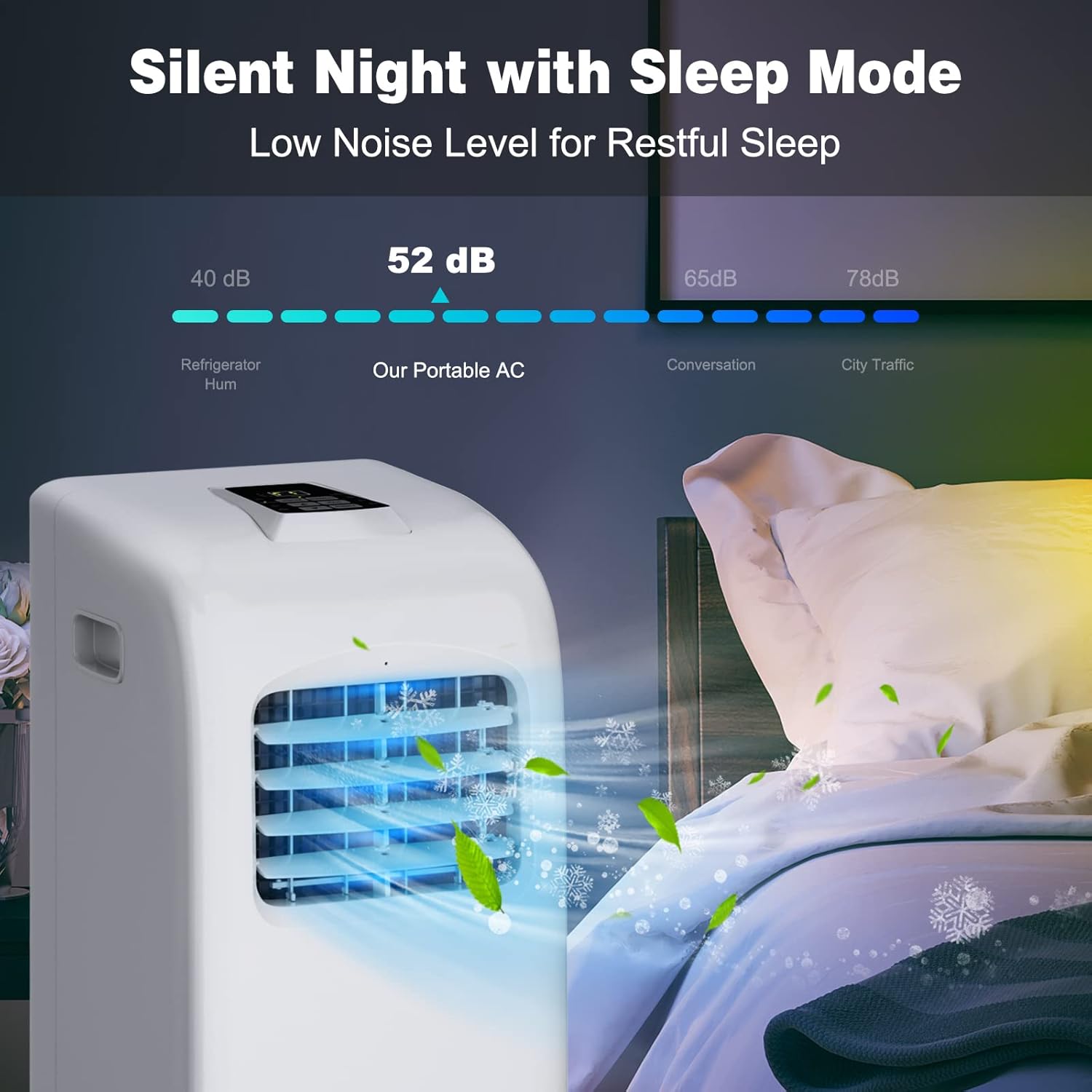 ARLIME Air Conditioner Portable 8,000 BTU w/Remote Control, Built-in Dehumidifier & Fan Modes, Quite Single Room AC Unit Cools Room Up to 200sq. ft., Floor Air Conditioner for Office, Dorm, Bedroom