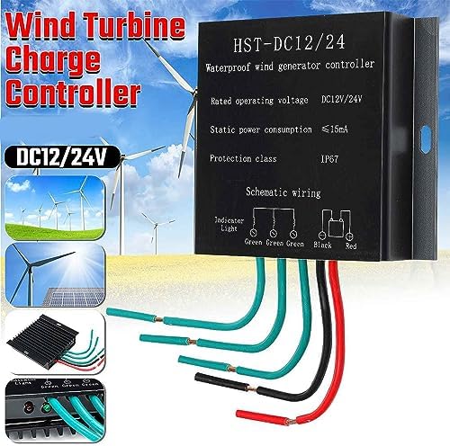 1200W-5000W Wind Turbine Charge Controller, 12V/24V/48V Waterproof Regulator for Wind Power Systems, Auto Voltage Adjustment, Efficient Energy Management