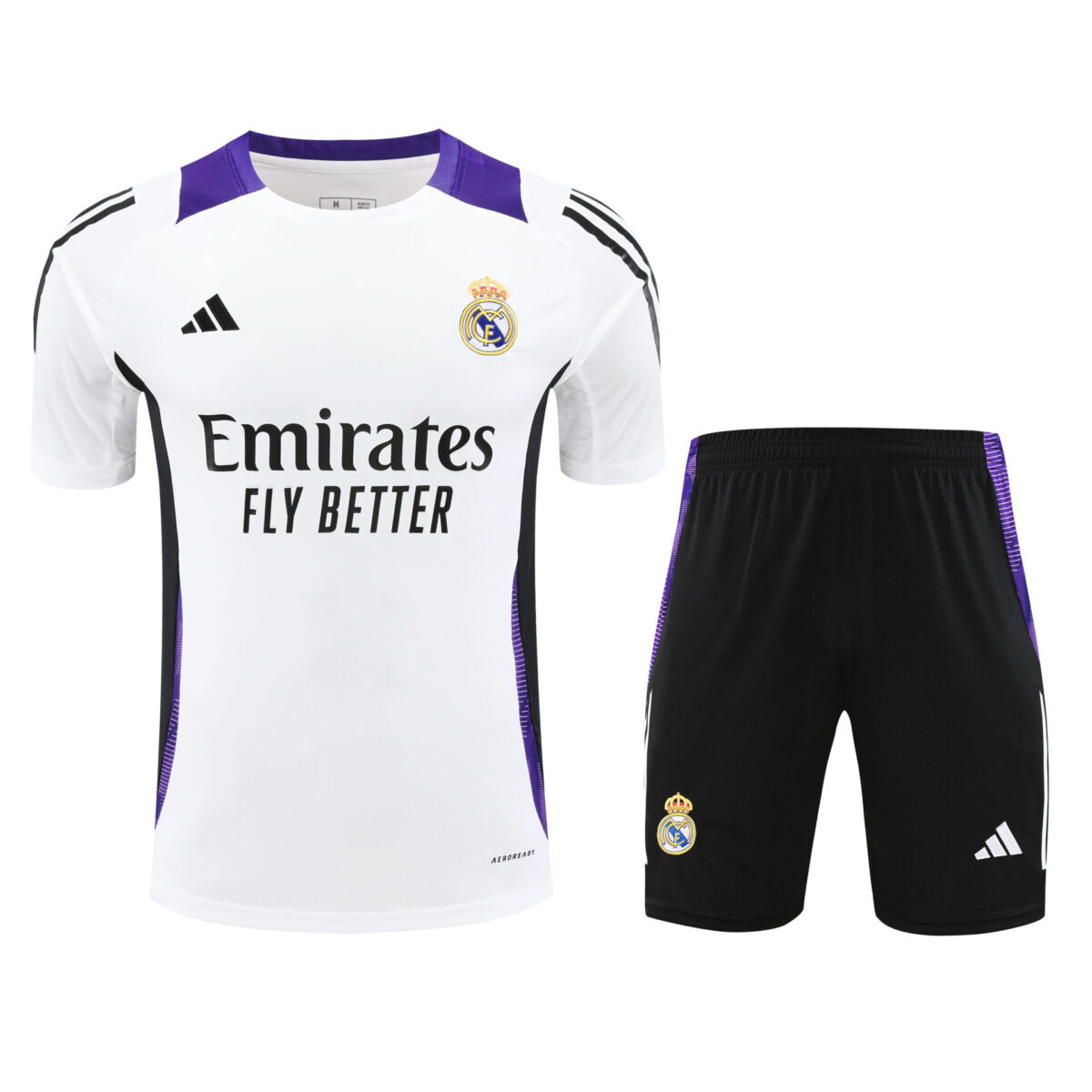Conjunto de calentamiento Real Madrid blanco y morado - NewNow