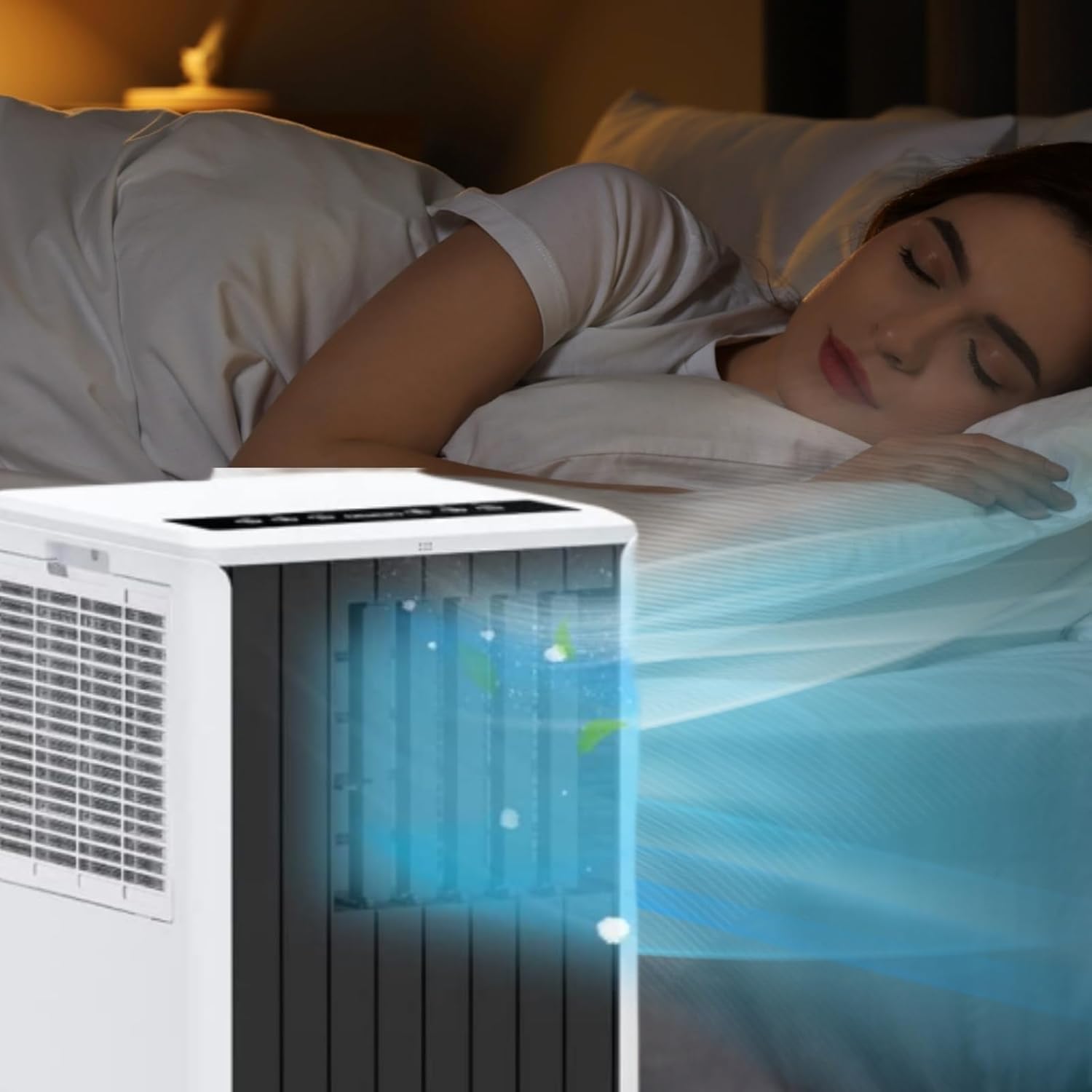 8000 BTU Portable Air Conditioner, 3 in 1 AC Unit Built-In Cool, Dehumidifier & Fan for Rooms Up to 350 Sq.Ft, Energy Saving AC with Remote/24H Timer for Dorms/Indoor Rooms, Dark Grey