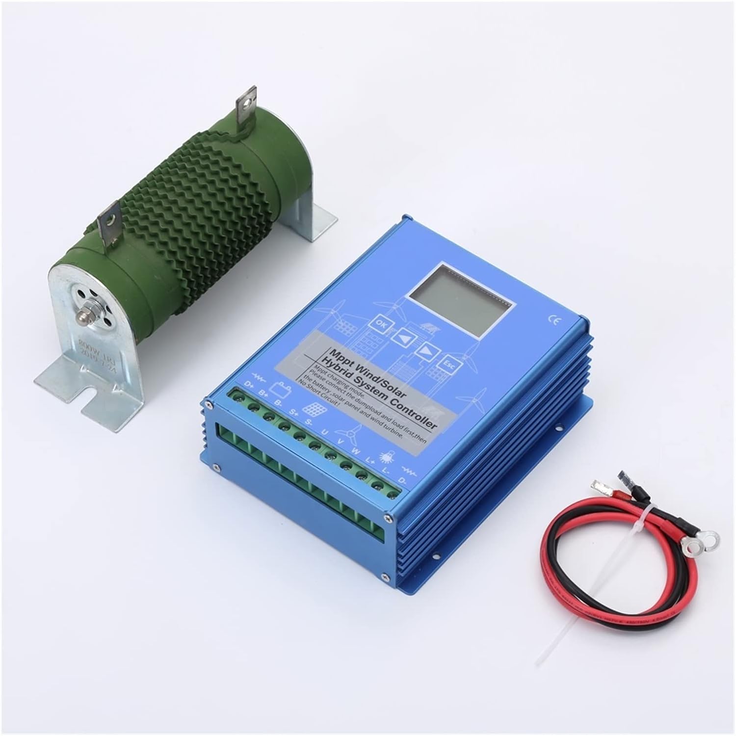 Charge Controller, Wind Solar System MPPT Hybrid Controller for Wind Turbine Generator 1000W 12V 24V 48V with Dump Load(12V 24V Auto)