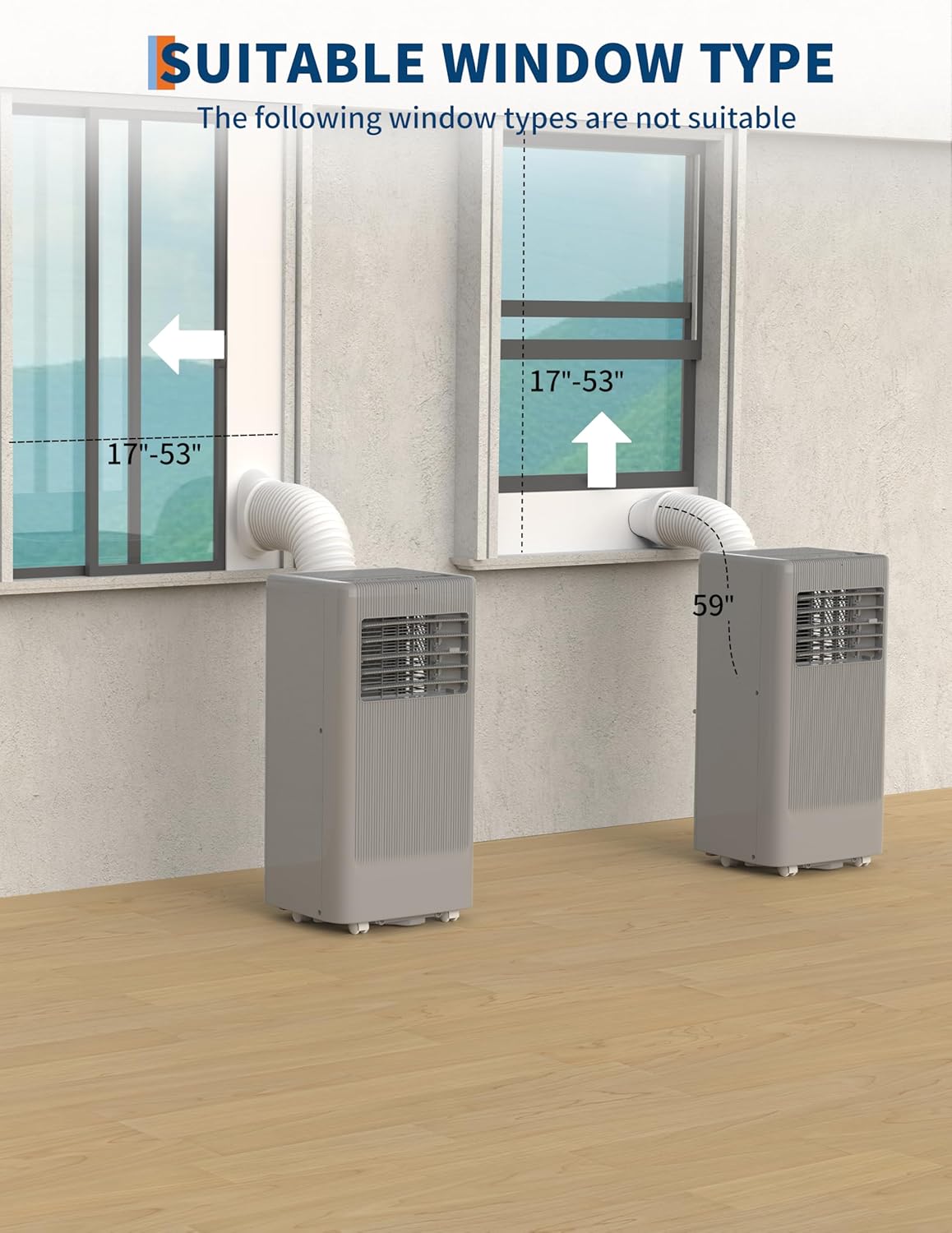 Portable Air Conditioner 8000 BTU, Portable AC with Fan, Dehumidifier & Sleep Mode, Portable Floor AC Units for Room Cooling Up to 350sq.Ft