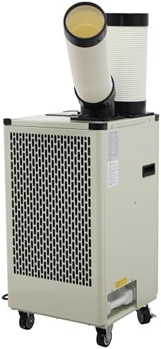 TECHTONGDA Industrial Spot Cooler Air Conditioner Commercial Mobile Outdoor Cooling Machine Aircon Single Outlets 350-450m³/h Black