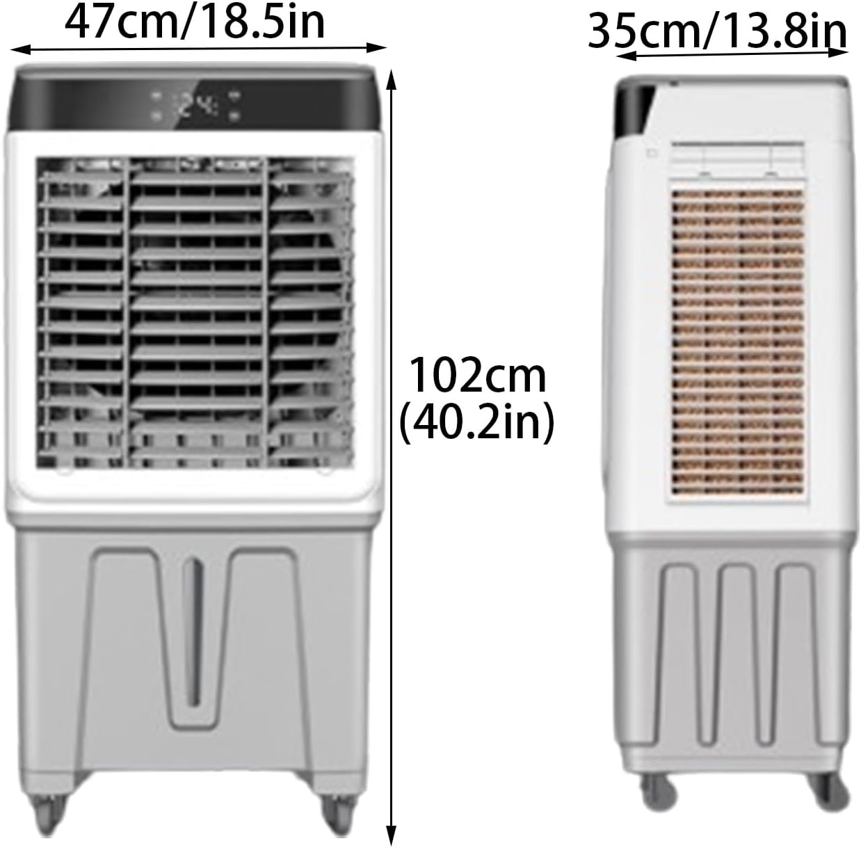 Portable Air Conditioners Fan, Evaporative Air Cooler with 3 Speeds and Water Tank, Quiet Air Cooler for Room Office Garage(47 * 35 * 102cm)