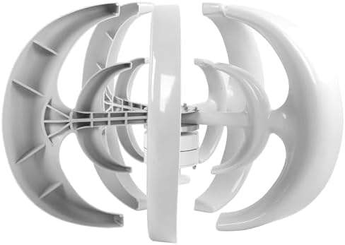 High Efficiency Vertical Axis Wind Turbine Kit - Compact 12V/24V Home Wind Generator for Renewable Energy Solutions, Eco-Friendly Power, Black