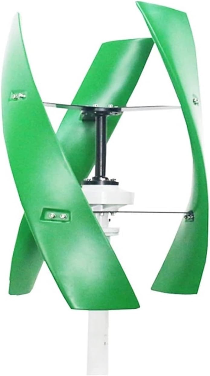 Windmill Generator, 10KW Vertical Wind Turbine Generator For Home 10000W 12V 24V 48V Low Noise Free Energry Windmill Low Wind Speed Starting Wind Turbines (Color : Green, Size : 24V_10KW)