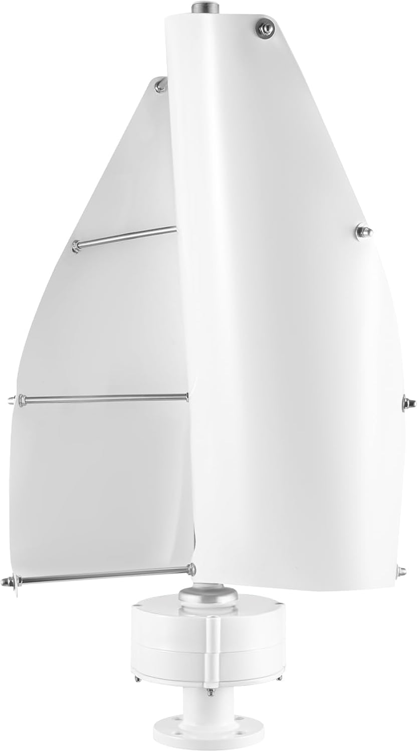 100W Vertical Axis Wind Turbine Generator for 12V/24V Home & Boat Power System, Low Noise (