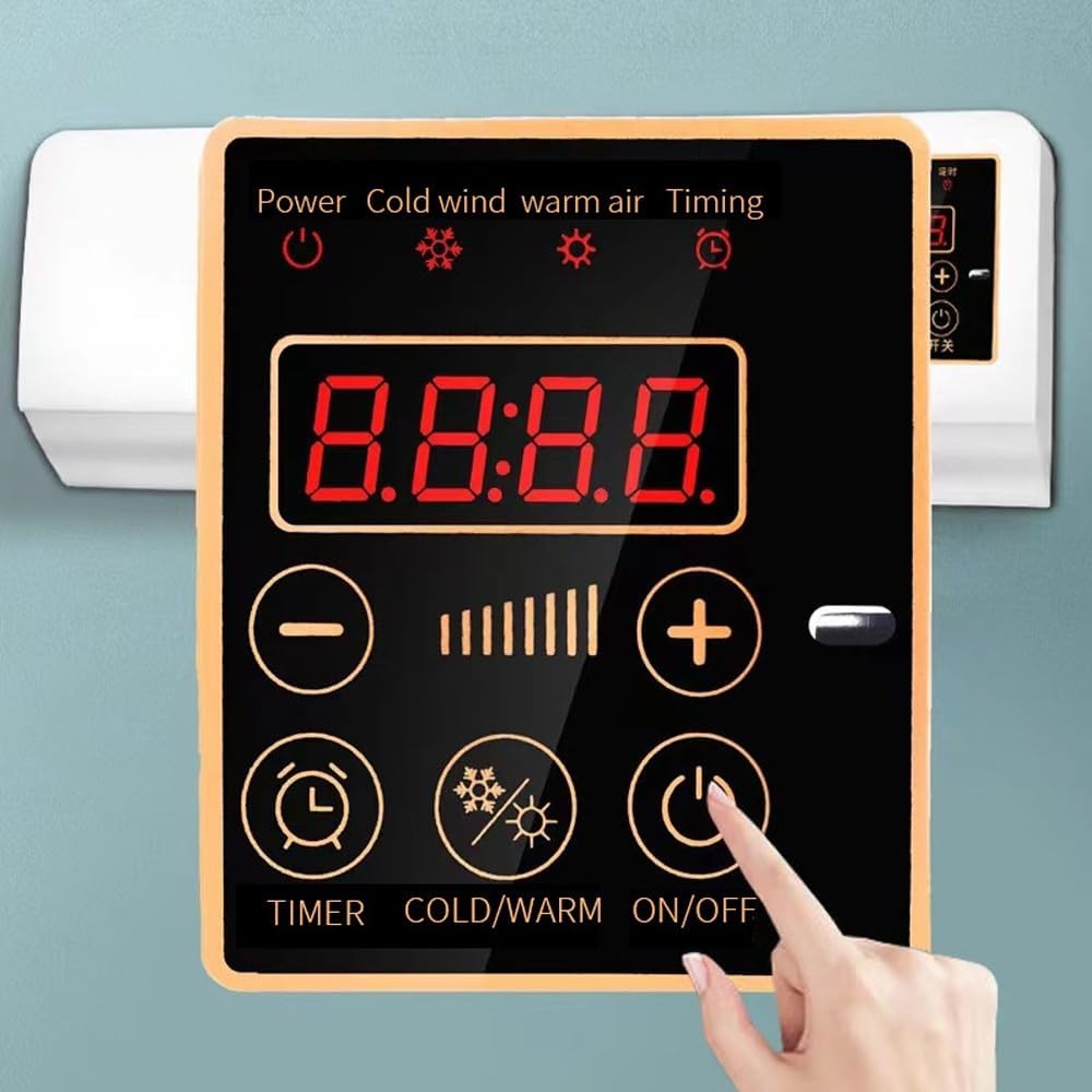 Generic 2 In 1 Wall Mounted Heating System, Mini Air Conditioner Fan, Cooling And Heating Conditioner Fan Portable For Small Room Bedroom Office Home