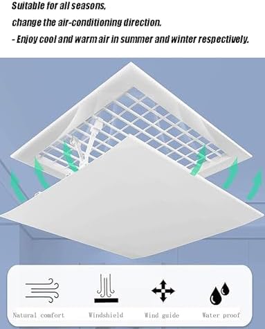 Ceiling Air Conditioner Deflector, Air Conditioner Vent Deflector with Waterproof Cotton Air Outlet Deflector for Home Office