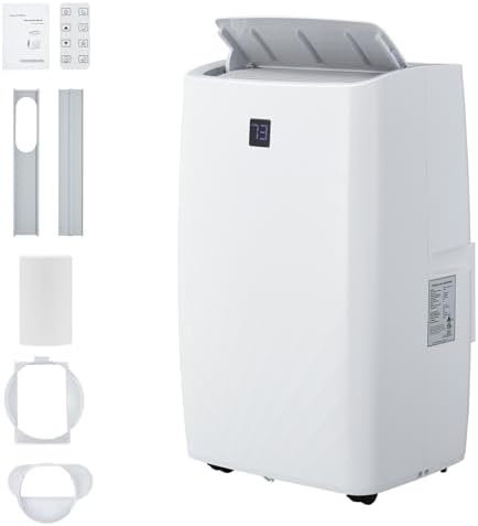 12000 Btu Portable Air Conditioner, Remote Control AC for Room Up to 450 Sq. Ft, 3 IN 1 AC Unit, Dehumidifier & Fan with Digital Display, Smart Sleep Mode
