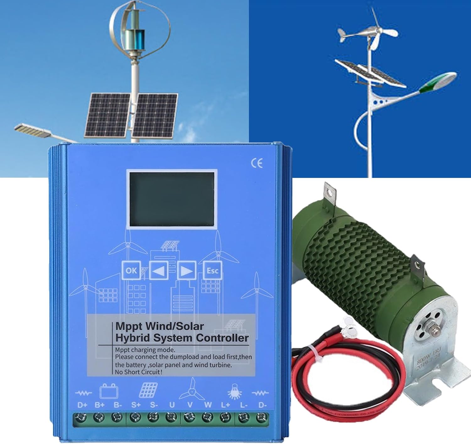 Smart Solar Wind Regulator - MPPT Boost Charging & Overload Protection for Marine/Off-Grid Use(24V)