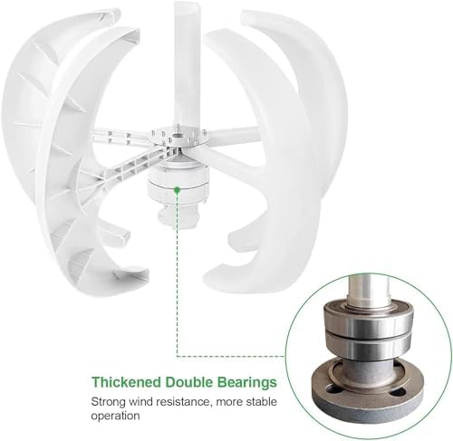 500W 1000W Vertical Wind Turbine Generator Kit, 5 Blade DC 12V/24V Renewable Energy Solution for Home Electricity Production, Eco-Friendly Wind Power System