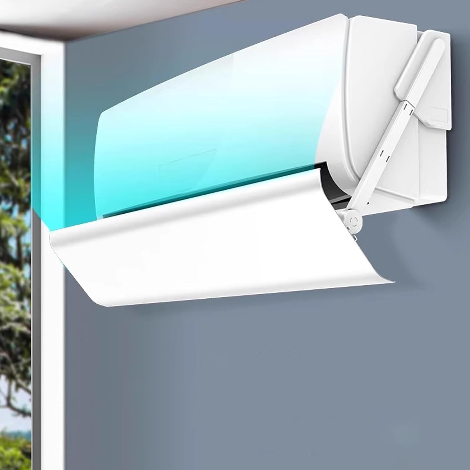 Air Conditioner Wind Deflector, Universal Cool Air Baffle for Wall-Mounted Vents, Air Deflector, Rotation Adjustment Direction