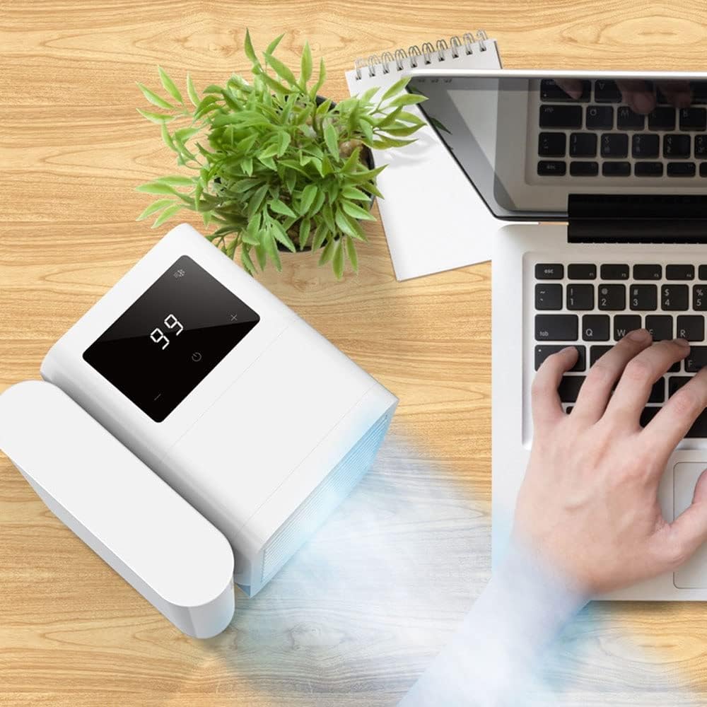 Portable Air Conditioner,Small Air Conditioner Without Fan Blade, Personal Air Cooler with Stepless Speed Regulation, USB Mini Air Cooler with 1000ml Water Tank for Office, Bedroom