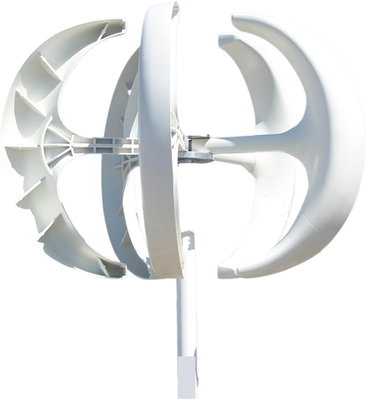 Wind Turbines, 5000W Home Low Noise Wind Power Turbine Electric Generator 5KW 12V 24V Vertical Windmill Low Wind Speed Starting Wind Turbines(White,24V)