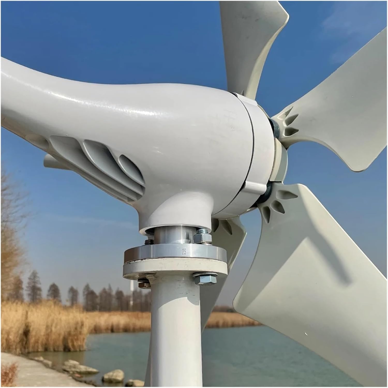 5000W Horizontal Wind Turbine 12V 24V 48V Small Power Generator Low Noise Windmill for Small Household Farms Industrial Energy(MPPT Controller,24V)