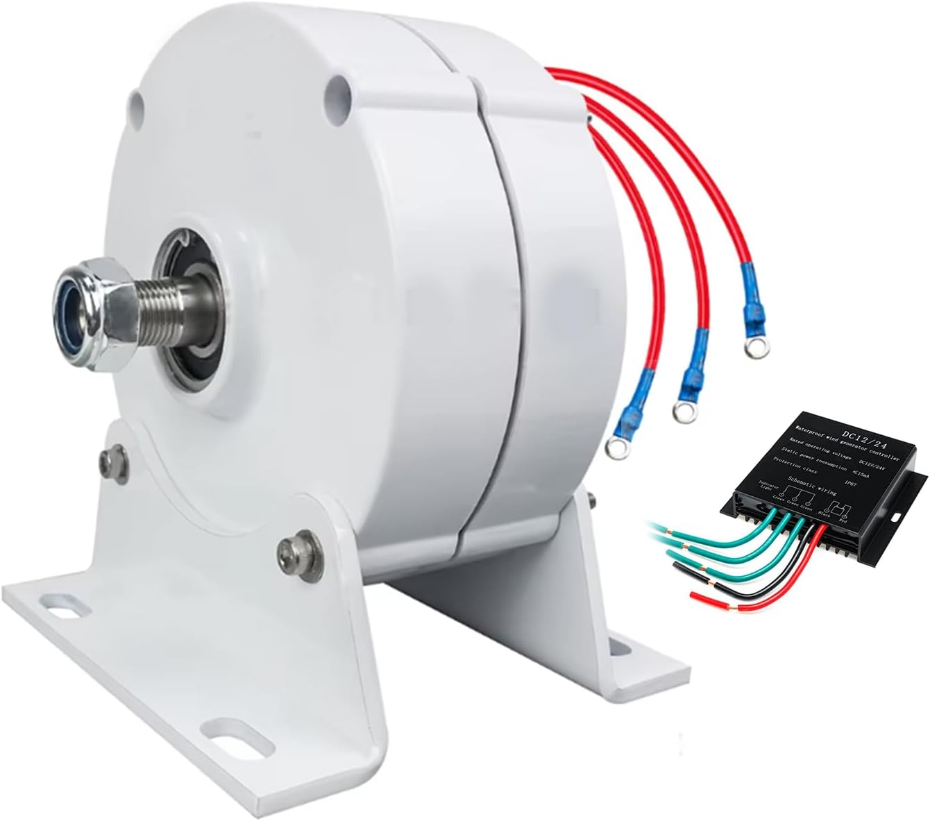 1000W-5000W 450Rpm Permanent Magnet Alternator Coreless Maglev Generator 12V 24V 48V 220V DIY AC Alternators for Hydroelectric Generators and Wind Turbines