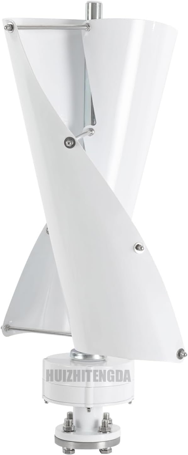 Spiral Wind Turbine Generators,600W 12V 24V 48V 2 Blades Free Energy Wind Turbine Generator Kit with MPPT Controller for Wind and Solar Power Generation