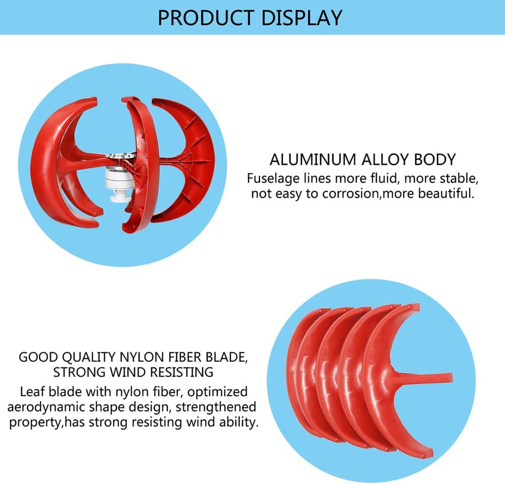 5000W Wind Turbine Generator 12V 24V 48V 220V Free Energy Windmill Generator for Home Factory Farm Use with Controller Wind Power Generator Kit,24v