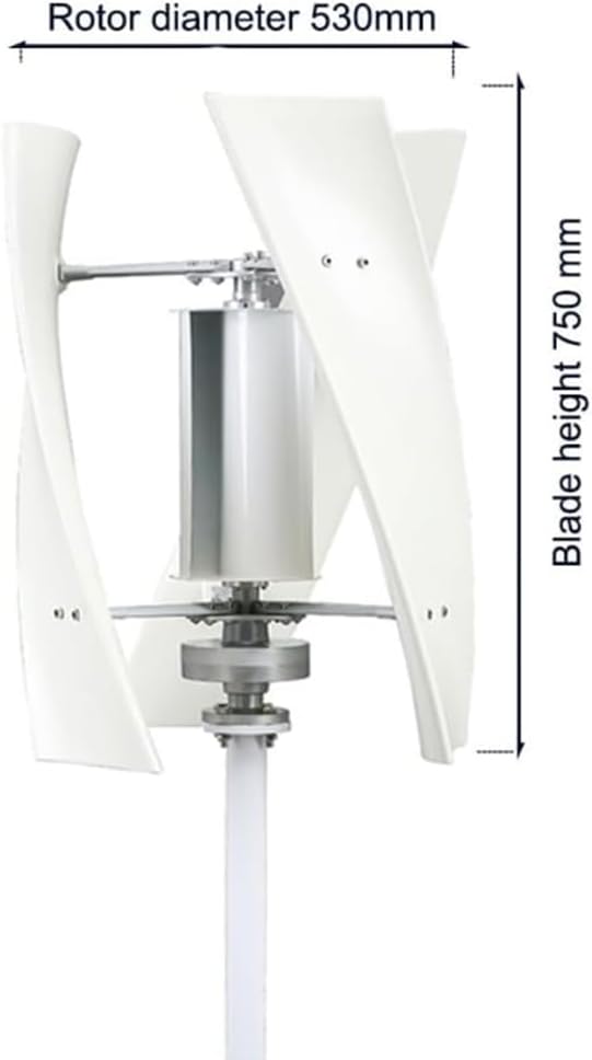 48V,BAOJUHUIKANG 12000W Vertical Axis Wind Turbine Generator, 12V/24V/48V Wind Turbine Kit 2M/S Wind Speed Starting Wind Power Generator for Home 220V