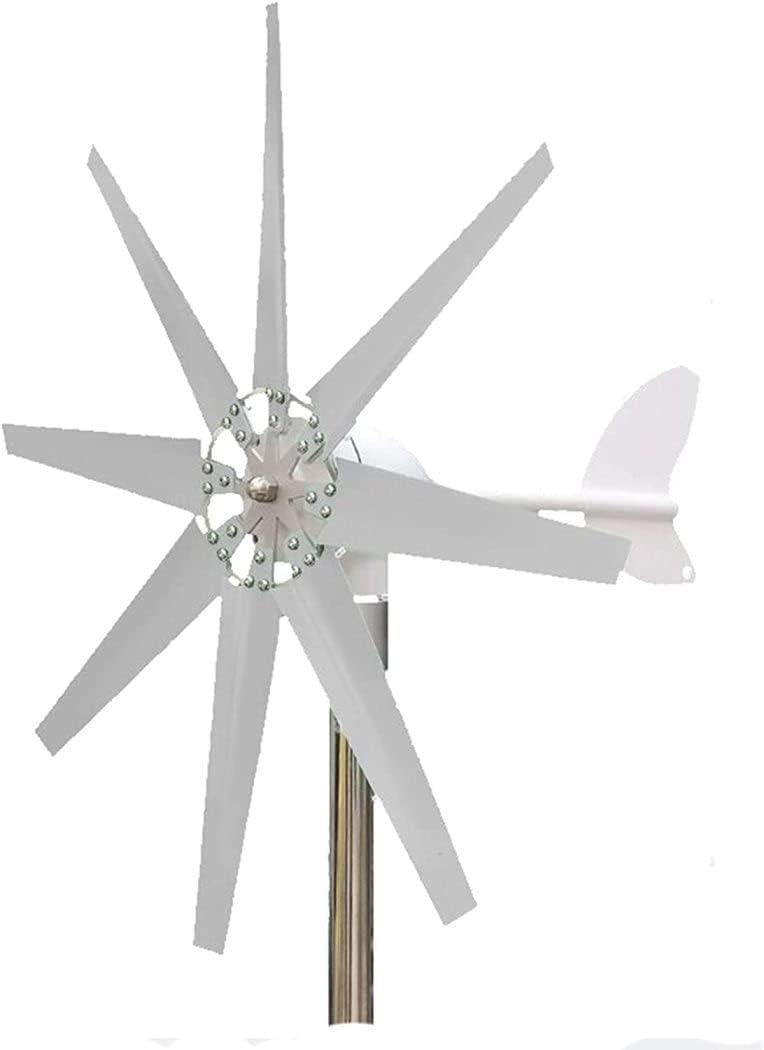 LiuSj JUnSt 12V 24V 48V 8000W Wind Turbine Generator, with MPPT Controller Home New Vertical Wind Generator 8 Blades Low Noise Horizontal Wind Turbine Generator