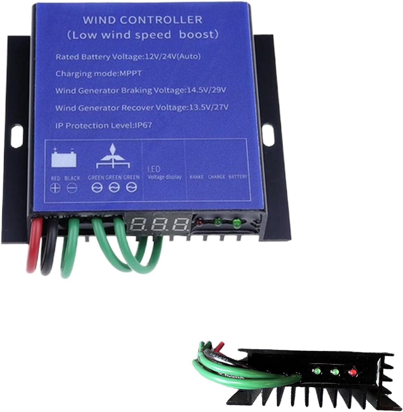 Small Wind Generator Controller 9000W 12V-220V with LED Indicator MPPT Control Method Wind Turbine