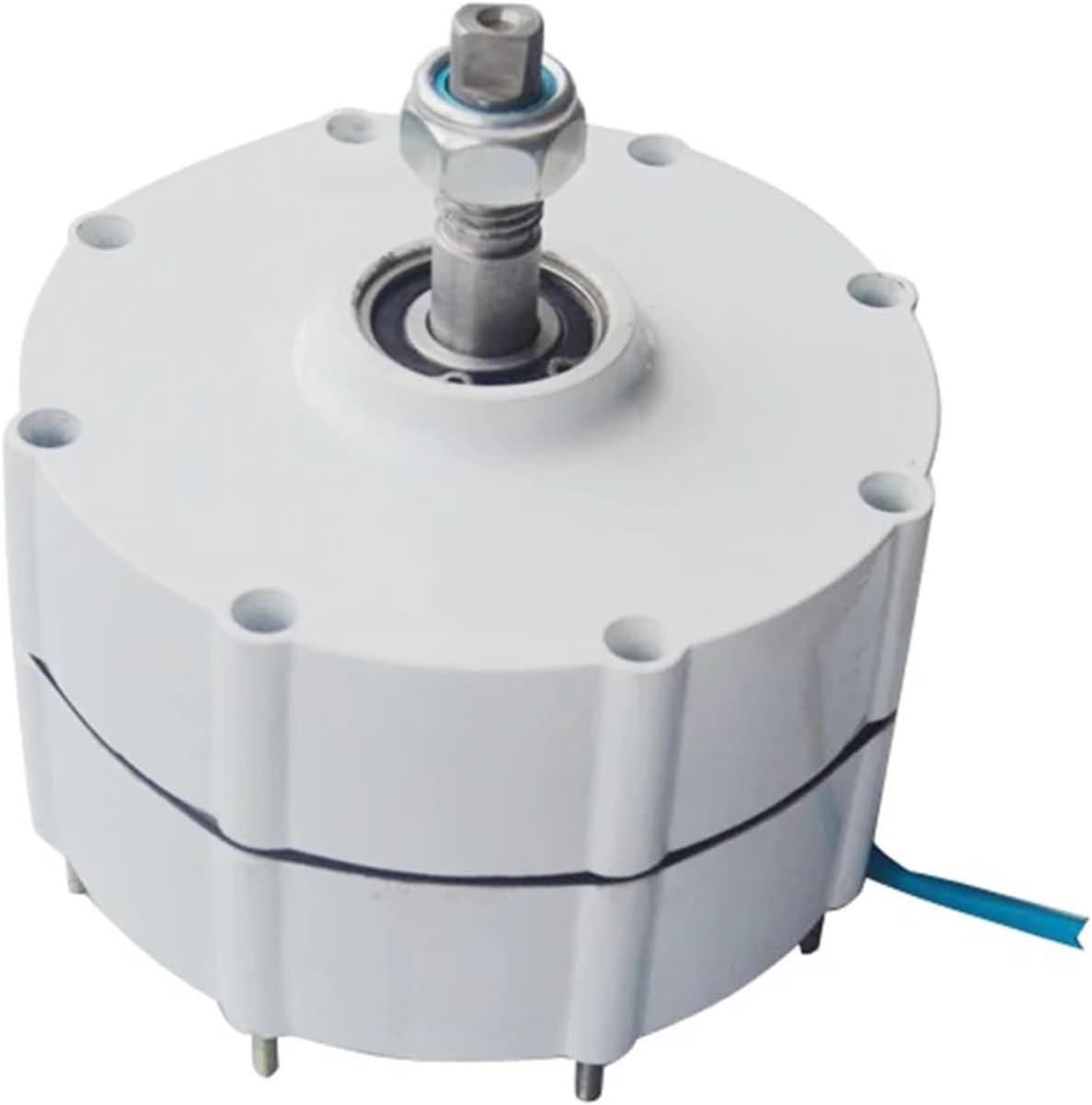 2000W Wind Turbine Generator, 24V 48V Gearless Permanent Magnet Generator for Low Speed Household Use in Wind Turbines and Water Industrial Energy(with Base,24V_2000W 300RPM)