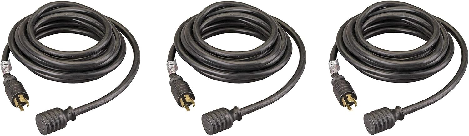 Reliance Controls PC3020 PC3020K Generator Power Cord, Black (Pack of 3)