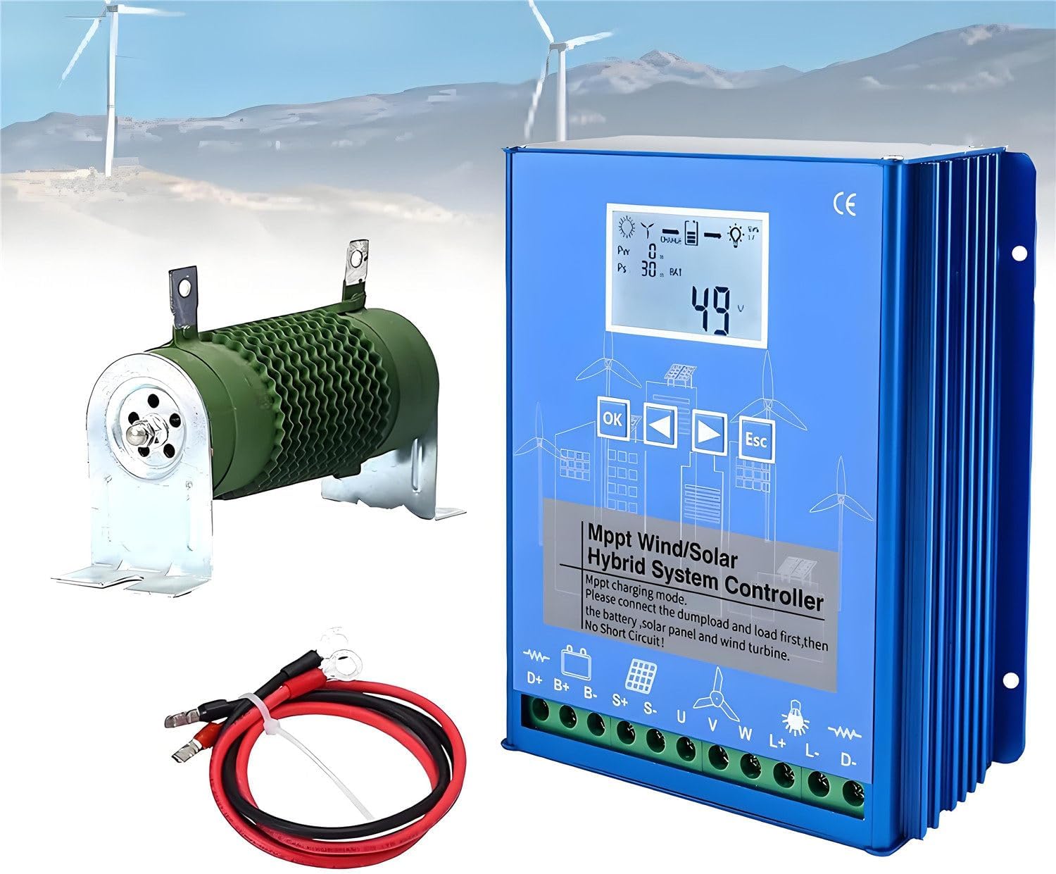 MPPT Booster Regulator for Off Grid Systems,15000W Wind and Solar Hybrid Charge Controller，Wind Turbine Solar Hybrid ，for Wind Turbine,Solar Panel 12V