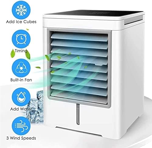 Portable Air Conditioner Fan, Mini Evaporative Cooler, Personal Air Cooler, Quiet Desktop Fan for Home Office Travel
