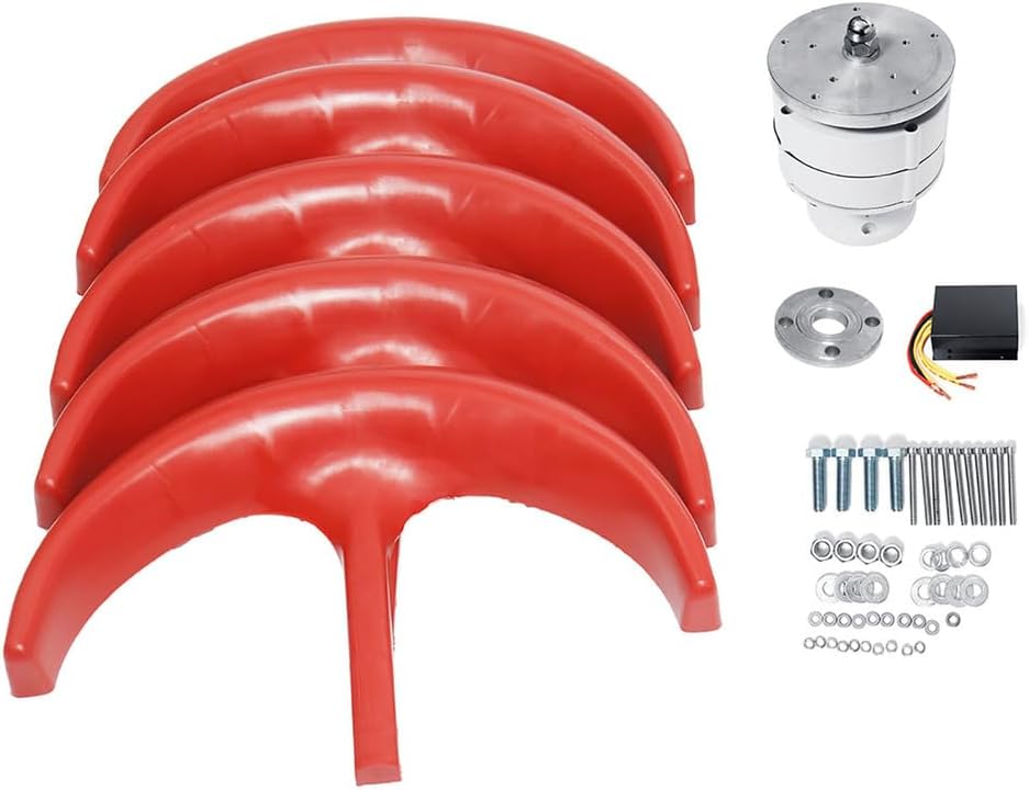 Wind Turbine 12V24V 48V 12000W Wind Turbine Generator red Lantern Vertical Axis Garden Boat Wind Generator 5 Leaves Wind Turbine Kit with Controller